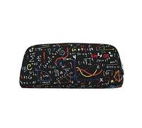 Estuche de lápices de PVC con patrón de fórmulas matemáticas escritas a mano, bolsa organizadora de papelería, caja de bolígrafos, bolsa de lápices portátil para oficina, color, 5.0cm*10.5cm*20.5cm,