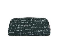Estuche de lápices de PVC con patrón de fórmulas matemáticas escritas a mano, bolsa organizadora de papelería, caja de bolígrafos, bolsa de lápices portátil para oficina, color, 5.0cm*10.5cm*20.5cm, Estuche para lápices