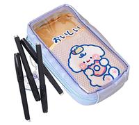 Estuche de lápices estético - Estuche para estudiantes | Monedero, neceser de cosméticos, bolsa organizadora de lápices de gran capacidad, bolsa para lápices, para escuela, adolescentes y niñas, a,