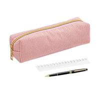 Estuche De Lápices - Estuche De Lápiz con Cremallera | De Papelería Estética De Pana De Gran Capacidad De Color Sólido | De Almacenamiento para Bolígrafos, Borrador, Regla, Tarjeta, Niñas