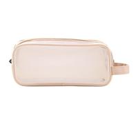 Estuche De Lápices - Estuche De Lápiz De Malla, Estuche De Maquillaje Transparente | Organizador De Maquillaje con Cremallera con 2 Compartimentos para Papelería, Maquillaje Cosmético, Luz Coffee, Se