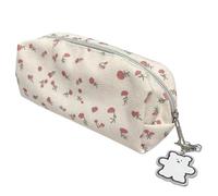 Estuche de lápices floral - Solución práctica para guardar tus suministros escolares, ideal para los amantes del arte | Estuche espacioso con cremallera, perfecto para un transporte fácil, Estuche de