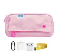 Estuche de lápices genérico con cremallera impermeable reutilizable, organizador, estuche de lápices lindo de gran capacidad | para maquillaje de viaje y aula de las mujeres universidad, rosa, Se