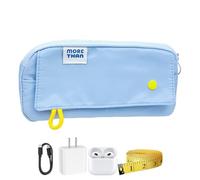 Estuche de lápices genérico, cremallera impermeable, reutilizable, organizador, gran kits de lápices escolares | para maquillaje de viaje y aula de las mujeres universidad, azul, Se référer au