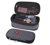 Estuche de Lápices Gran Capacidad Estuche para Bolígrafos Maquillaje Organizador de Almacenamiento de Artículos de Papelería para Escuela Oficina Viajes Estudiante Gris