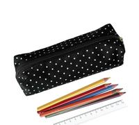 Estuche de Lápices Mono Estética de Almacenamiento de Papelería con Lunares | Neceser de Gran Capacidad para Bolígrafos Para Escuela Aula Trayectos Primaria Viajes Aire Libre Diario y