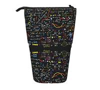 Estuche de lápices telescópico con patrón de fórmulas matemáticas escritas a Mano, portalápices con Cremallera, Bolsa de Maquillaje, Estuche para lápices, Estuche para bolígrafos