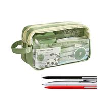 Estuche de lápices transparente, estuche de lápices de gran capacidad - Organizador de papelería impermeable de gran capacidad - Bolsas de lápices de ventana transparente, bolsa de lápiz de examen