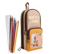 Estuche de Lápiz Capybara - Púrpura de Lápiz de Dibujos Animados | Dibujos Animados de Gran Capacidad Capybara Stationery Holder Stra Storage Case Bolsa para Estudiantes, Suministros Escolares, Happy
