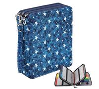 Estuche de lápiz de Arte 120 Ranura 9.5x7.9x2.4in Polla de lápiz Pouch de Punta de Estrella con Cierre de Cremallera y Estuche de Tela Oxford para Artista Profesional o Aficionado