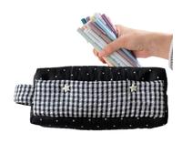 Estuche de lápiz de tela genérico - Plaid & Dot | Cute Kawaii Storage Pouch