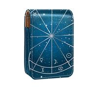 Estuche de lápiz labial personalizado, bolsa de maquillaje portátil, bolsa de cosméticos, soporte para lápiz labial, organizador de maquillaje, constelación del cielo estrellado del zodiaco, Varios colores, 9.5x2x7 cm/3.7x0.8x2.7 in