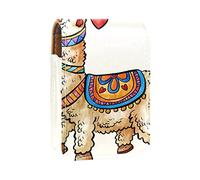 Estuche de lápiz labial personalizado, bolsa de maquillaje portátil, bolsa de cosméticos, soporte para lápiz labial, organizador de maquillaje, lindo étnico, exótico, llama de alpaca, Varios colores, 9.5x2x7 cm/3.7x0.8x2.7 in