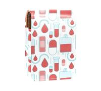 Estuche de lápiz labial personalizado portátil bolsa de maquillaje bolsa de cosméticos soporte de lápiz labial organizador de maquillaje tipo sangre donación de sangre, Varios colores, 9.5x2x7 cm/3.7x0.8x2.7 in