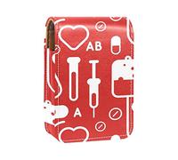 Estuche de lápiz labial personalizado portátil bolsa de maquillaje bolsa de cosméticos soporte de lápiz labial organizador de maquillaje tipo dibujo de sangre, Varios colores, 9.5x2x7 cm/3.7x0.8x2.7 in