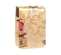 Estuche de lápiz labial personalizado portátil bolsa de maquillaje bolsa de cosméticos soporte lápiz labial organizador de maquillaje mapa del tesoro antiguo, Varios colores, 9.5x2x7 cm/3.7x0.8x2.7 in