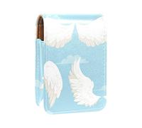 Estuche de lápiz labial personalizado portátil bolsa de maquillaje bolsa de cosméticos soporte lápiz labial organizador de maquillaje alas ángeles cielo azul nube, Varios colores, 9.5x2x7 cm/3.7x0.8x2.7 in