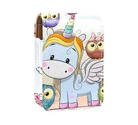 Estuche de lápiz labial personalizado portátil bolsa de maquillaje bolsa de cosméticos soporte lápiz labial organizador de maquillaje lindo unicornio dibujos animados bebé búhos, Varios colores, 9.5x2x7 cm/3.7x0.8x2.7 in