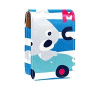 Estuche de lápiz labial personalizado portátil bolsa de maquillaje bolsa de cosméticos soporte lápiz labial organizador de maquillaje lindo oso de dibujos animados I Love My Car, Varios colores, 9.5x2x7 cm/3.7x0.8x2.7 in