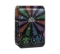 Estuche de lápiz labial personalizado portátil para maquillaje, bolsa de cosméticos, soporte para lápiz labial, organizador de maquillaje, astrología, tabla de amor, gee zodiaco, Varios colores, 9.5x2x7 cm/3.7x0.8x2.7 in