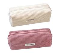 Estuche de Lápiz Pana de 2 Piezas para Niños y Niñas Adolescentes