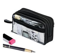 Estuche de lápiz transparente - Sopa con cremallera transparente, bolsa de almacenamiento de gran capacidad | Organizador de maquillaje adecuado para viajes, bolsa de PVC resistente y ligera con
