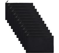 Estuche de lona con cremallera, neceser de viaje personalizable, bolsa de maquillaje multiusos para mujer, material de lona resistente, 10 piezas con