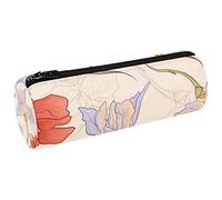 Estuche de lona con patrón geométrico verde japonés tradicional y geométrico para lápices, monedero, bolsa de maquillaje para estudiantes, papelería, escuela, oficina, almacenamiento, Multi#03, 20x6.3cm/7.9x2.5in, Estuches para lápices