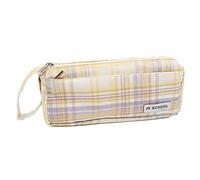 Estuche de lona de 2 capas para bolígrafos, gran capacidad, para estuche, cierre de cremallera, cierre de botón, para estudiantes, estuches grandes y bolsas o adultos