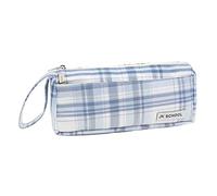 Estuche de lona de 2 capas para bolígrafos, gran capacidad, para estuche, cierre de cremallera, cierre de botón, para estudiantes, estuches grandes y bolsas o adultos