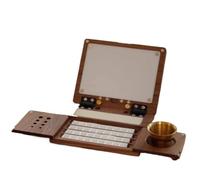 Estuche de madera Caballetes portátiles de madera for acuarela, suministros arte for estudiantes, creación pintura al aire libre con, paleta pigmentos, caja dibujo