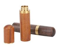 Estuche de Madera para Agujas de Coser, 2 Piezas, Contenedor de Artesanía en Cuero, Ébano y Palisandro