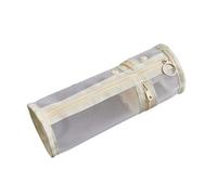 Estuche de malla para lápices, estilo japonés, bolsa transparente para bolígrafos, bolsa de gran capacidad, suministros de regreso a clases, estuche de malla para bolígrafos escolares y suministros de