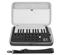 Estuche de mano para controlador de teclado MIDI por USB Geekria, compatible con Arturia MiniLab 3 / MiniLab MkII 25 Slim-Key, funda de viaje rígida (gris oscuro)
