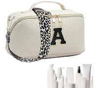 Estuche de Maquillaje con de Letras Chenille, Gran Bolsa de Maquillaje | Estuche de Maquillaje Impermeable portátil de Gran Capacidad, Neceser de Aseo Multiusos para mamá, damisela de hon