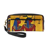 Estuche de maquillaje con impresión de la serie Tribe del Antiguo Egipto para niñas, estudiantes, bolsa de cosméticos para escuela, oficina, viajes