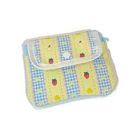 Estuche de maquillaje de color caramelo para niña estudiante, soporte para tarjetas fotográficas de fresas, llavero portátil, bonita bolsa de almacenamiento, A2, 1.0*1.0*1.0