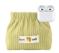 Estuche de maquillaje de pana, bolsa de maquillaje pequeña, flexible, bolsa de almacenamiento portátil, con abertura elástica, ideal para horquillas, bandas, accesos, verde, Se référer au descriptif