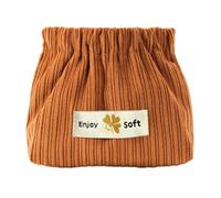 Estuche de maquillaje de pana, bolsa de maquillaje pequeña, flexible, bolsa de almacenamiento portátil, con abertura elástica, ideal para horquillas, bandas, accesos, marrón, Se référer au descriptif