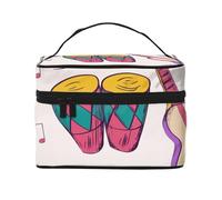 Estuche de Maquillaje de Viaje para Mujer, Organizador de cosméticos Grande, con el Tema Música Blues, mi Vida.