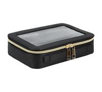 Estuche de maquillaje de viaje transparente,estuche de maquillaje transparente | Bolsa de maquillaje ligera | Estuche de maquillaje transparente portátil, neceser multifuncional para voy, Negro , Se