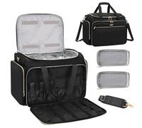 Estuche de maquillaje grande profesional para estilistas, Black, 2-Extra Large, Trave - Bolsa de maquillaje para peluquería