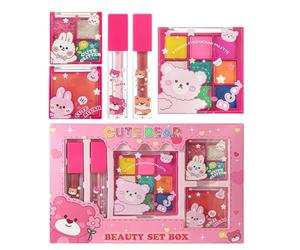 Estuche De Maquillaje Mujer | Set De Maquillaje Cara Ligero Con Paleta De Sombras De Ojos Lápiz Labial Blush,Kit Adolescente | Para Viaje De Negocios Al Aire Libre Escuela Novia Novia Novia Amigo