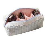 Estuche de Maquillaje Multifuncional con Cremallera y Comfortimentos Múltiples, Organizador de Lápices, Bolsa de Maquillaje Portable de Gran Capacidad Fora Mujeres y Chicas