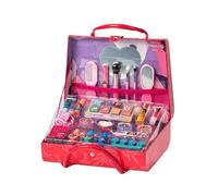 Lip Smacker Disney Princess Weekender Case, Estuche de Viaje Todo en Uno de Tote Duro, Maquillaje y Accesorios para Rostro, Labios, Ojos y Cabello, Más de 20 Piezas para tus Hijos