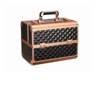 Estuche de Maquillaje Profesional Maletín Organizador Caja Cosmética Neceser con Estructura Rectangular y Asa Resistente Adecuado para Maquilladores Clases Presentaciones, style to 4 | Resistente, Maletín Maquillaje con Banjas splegables, , Estuche, Maquilladores