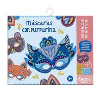 ESTUCHE DE MASCARAS CON BRILLANTINA. ESTUCHE DE ARTISTA (MANUALIDADES CREATIVAS)
