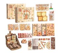 Estuche De Material Escolar Con Diseño De Capibara | con Bolígrafos y Accesorios Bonitos para el Colegio,Set de Papelería con Estuche Animal para Lápices - para Escritura Dibujo Niños Niñas Estudiante