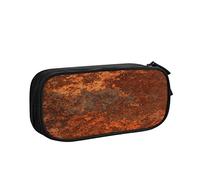 Estuche de metal de cobre marrón de alta capacidad, gran capacidad, soporte para bolígrafos, suministros escolares, organizador de almacenamiento de papelería para oficina, estudiantes, niñas y niños
