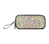 Estuche de nailon con flores aplastadas para niños, estuche de gran capacidad para niños, papelería escolar para niños escolares